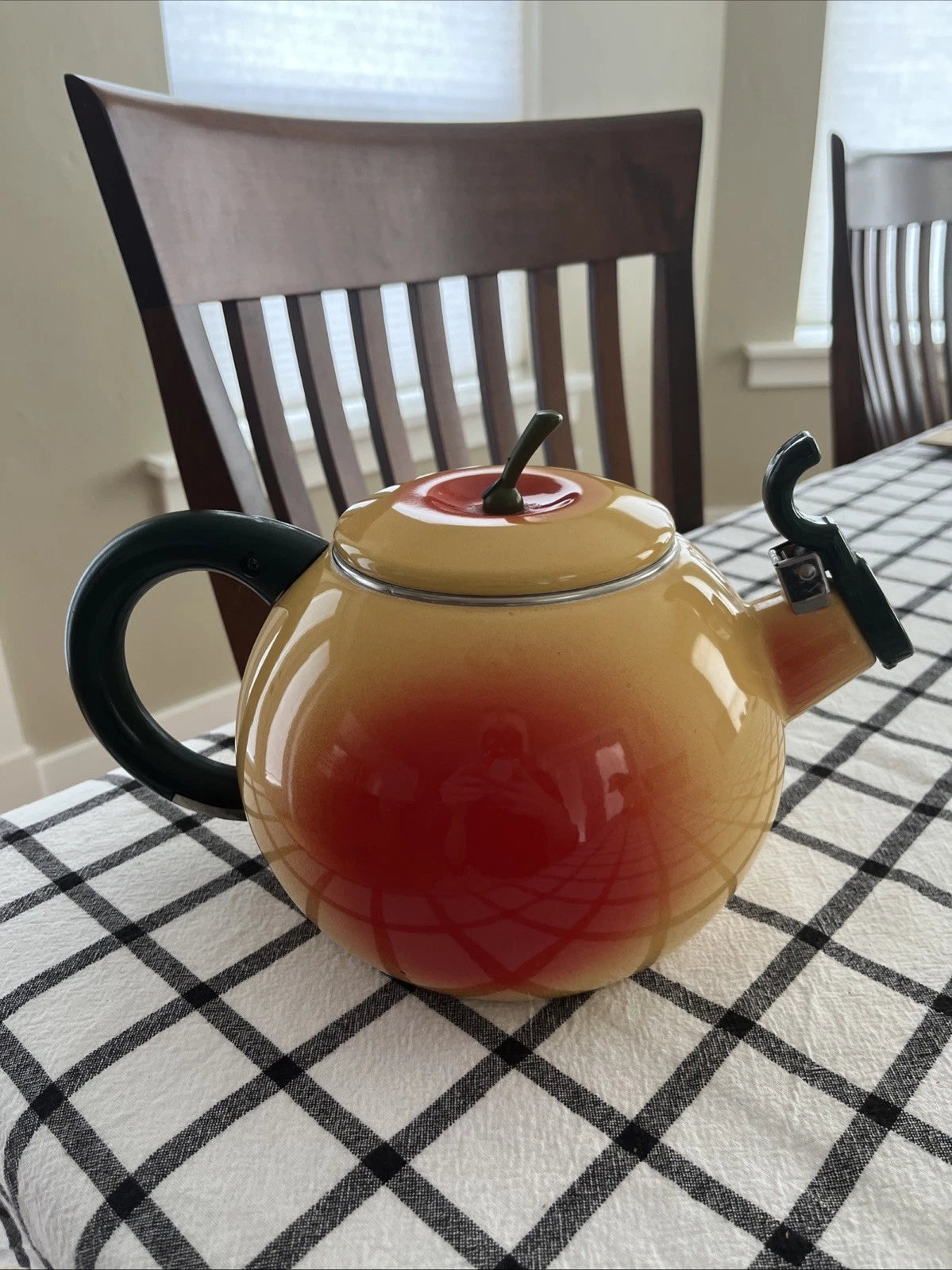 Vintage Enamel MKI Kamenstein Tea Kettle Pot Peach - Loved, Poor Condition | eBay