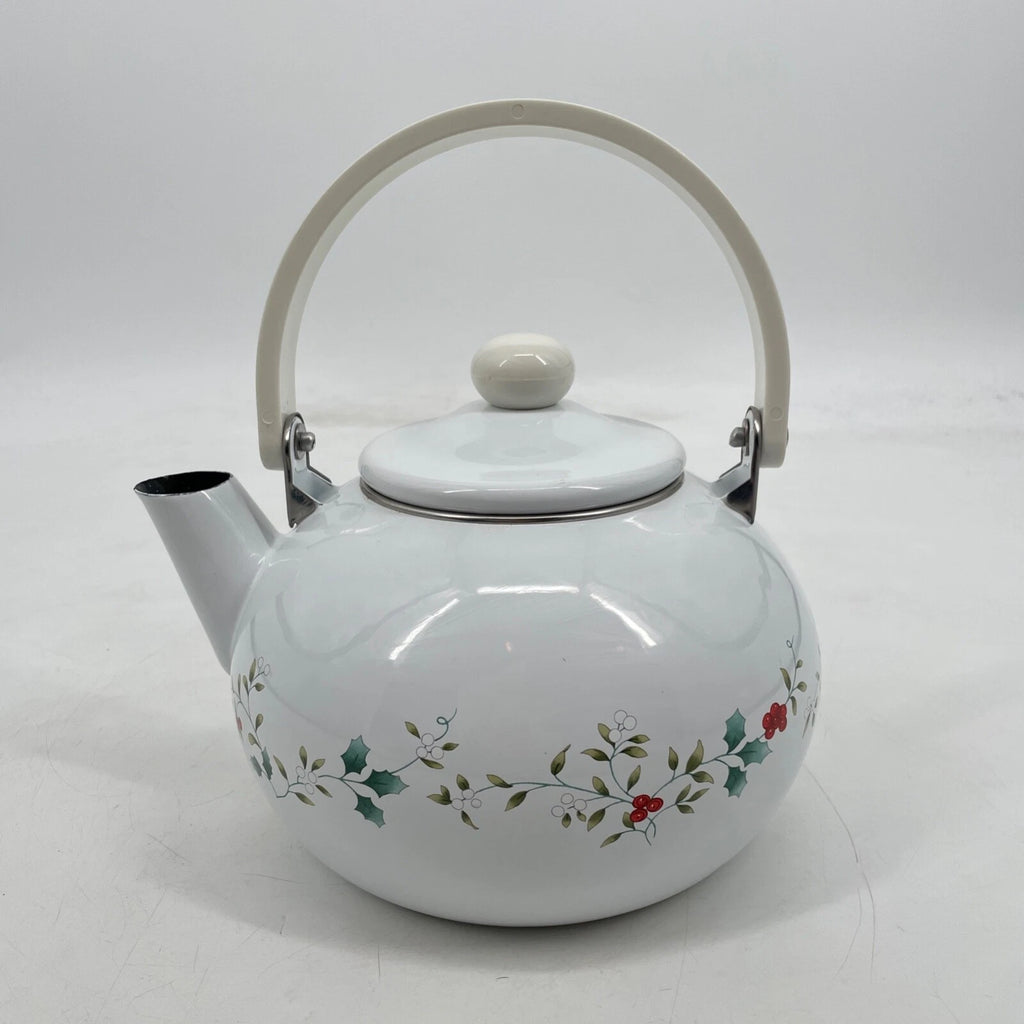 Pfaltzgraff Winterberry White 3-Quart Enamel on Steel Tea Kettle Box porcelain | eBay