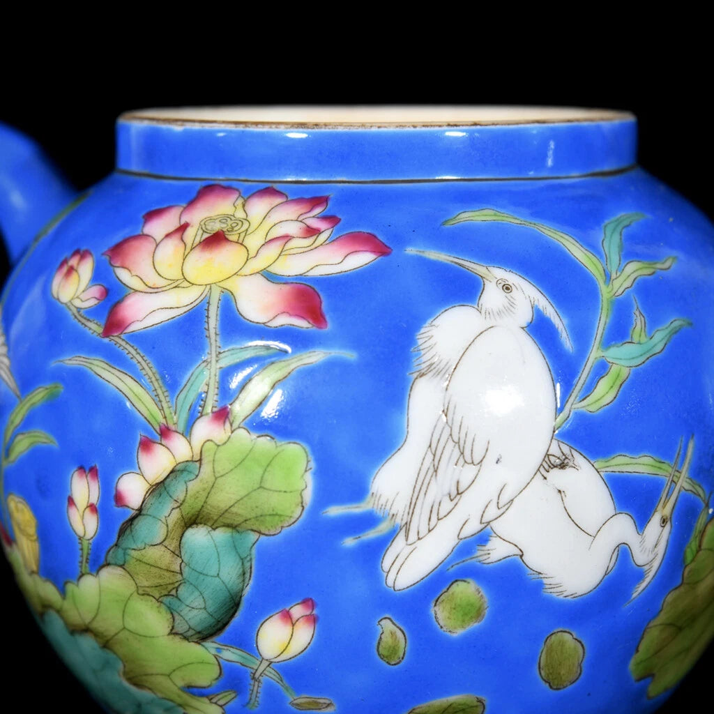 Chinese Enamel Colour Porcelain HandPainted Exquisite Flowers&Birds Teapot 25696 | eBay
