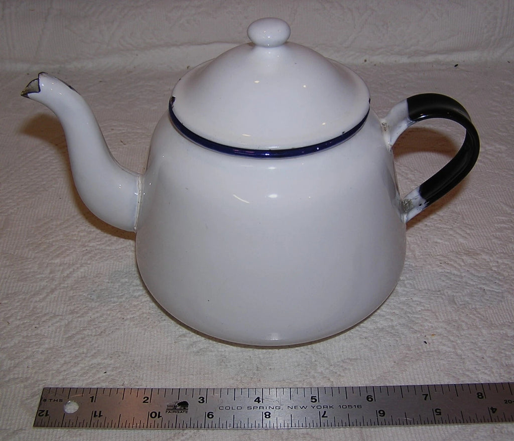 Vintage Kockums KER Sweden Blue & White Enamelware Tea Pot Kettle - 1 liter | eBay