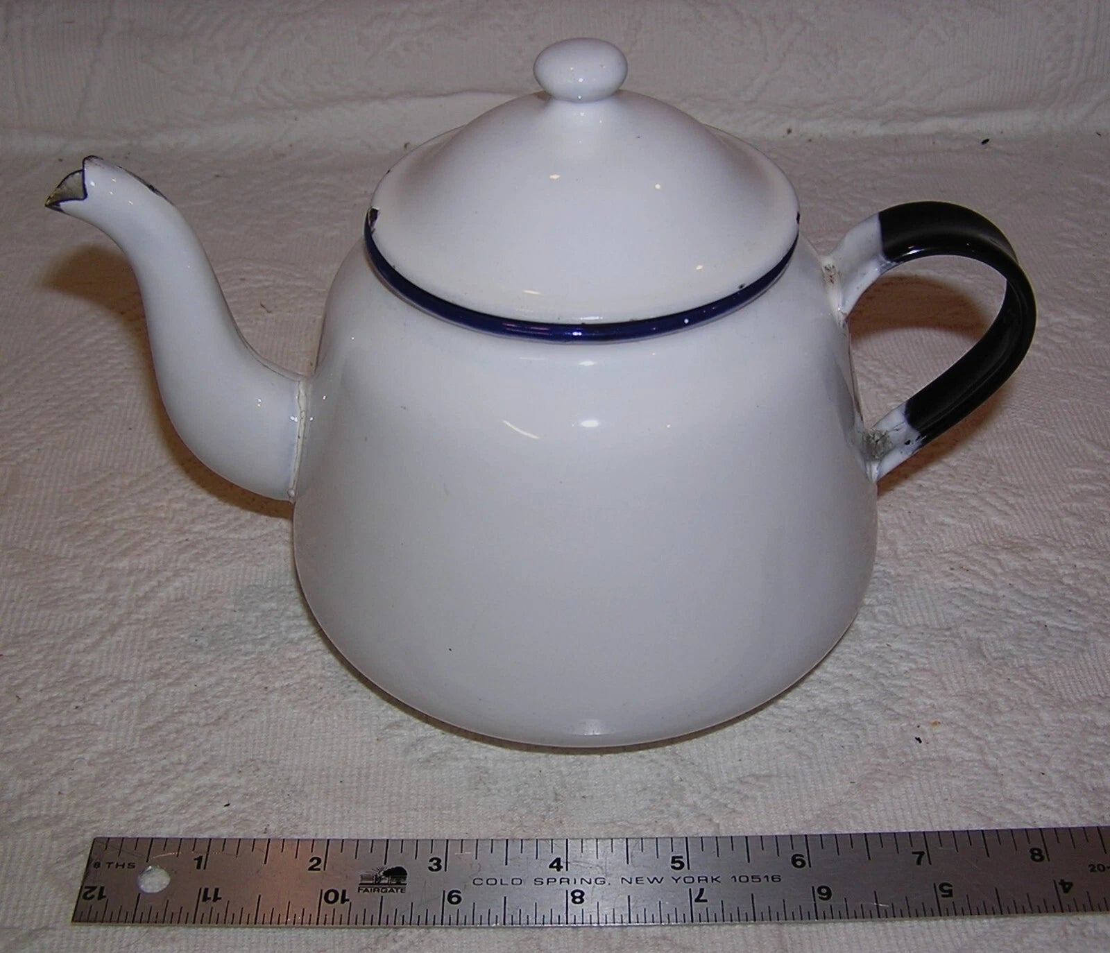Vintage Kockums KER Sweden Blue & White Enamelware Tea Pot Kettle - 1 liter | eBay