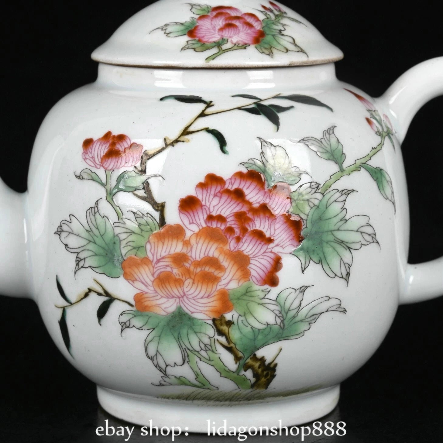 6.8" Qing Kangxi Marked Enamel Porcelain Flower Words Pattern Wine Tea Pot | eBay