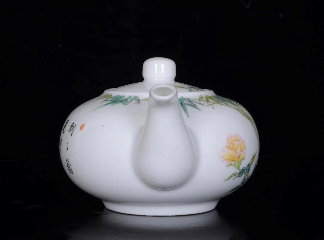 OLD CHINESE COLOUR ENAMEL PORCELAIN TEAPOT YONGZHENG MARKED ST652 | eBay