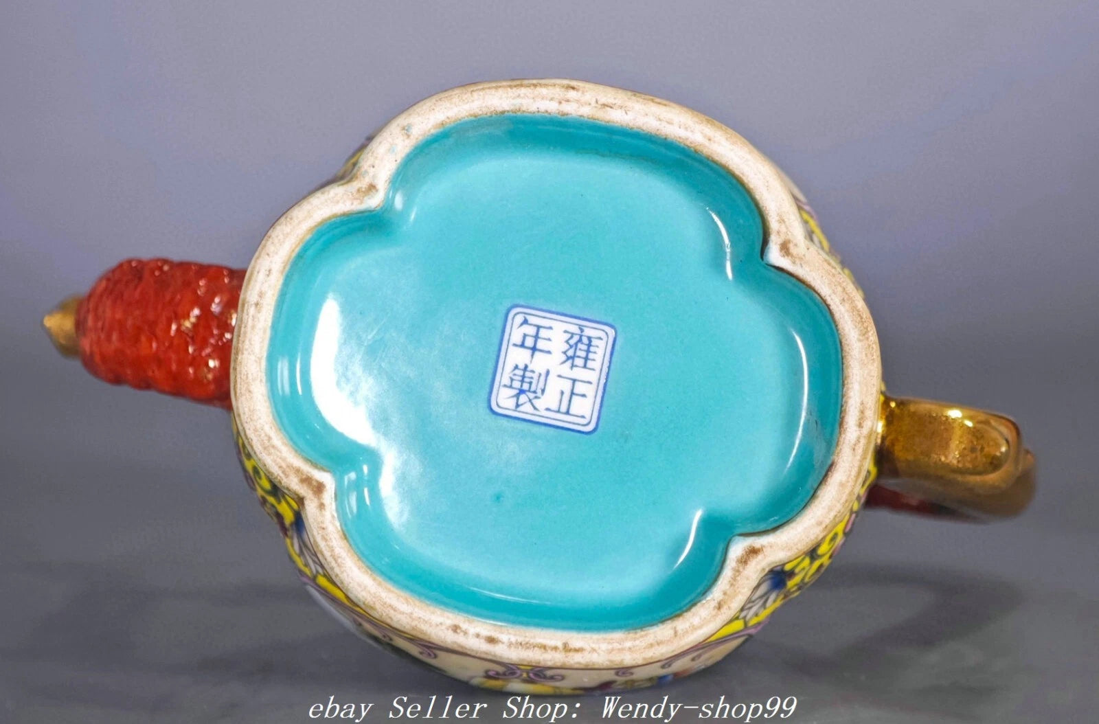 YongZheng Colour Enamel Porcelain Gilt Dragon Beast Belle Wine Tea Pot Flagon | eBay