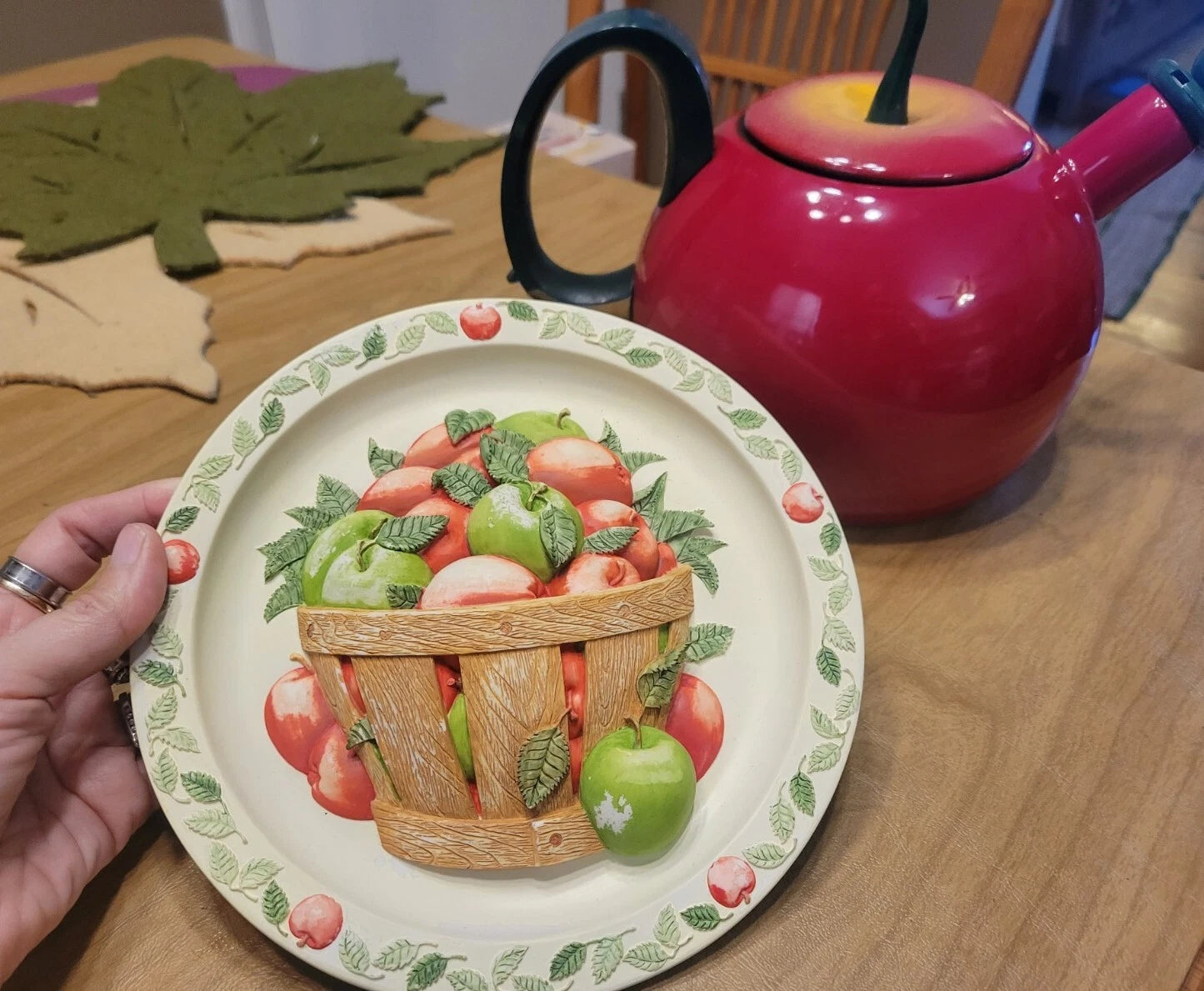 Vintage COPCO Enamel Metal Red Apple Teapot Kettle | eBay