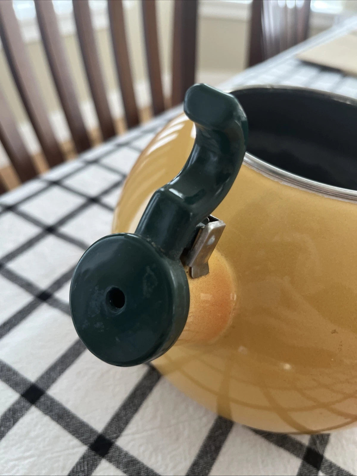 Vintage Enamel MKI Kamenstein Tea Kettle Pot Peach - Loved, Poor Condition | eBay