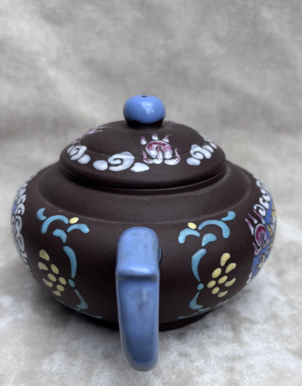 Old Chinese 19th C Enamelled Dragon Yixing Teapot with Seal Mark | eBay