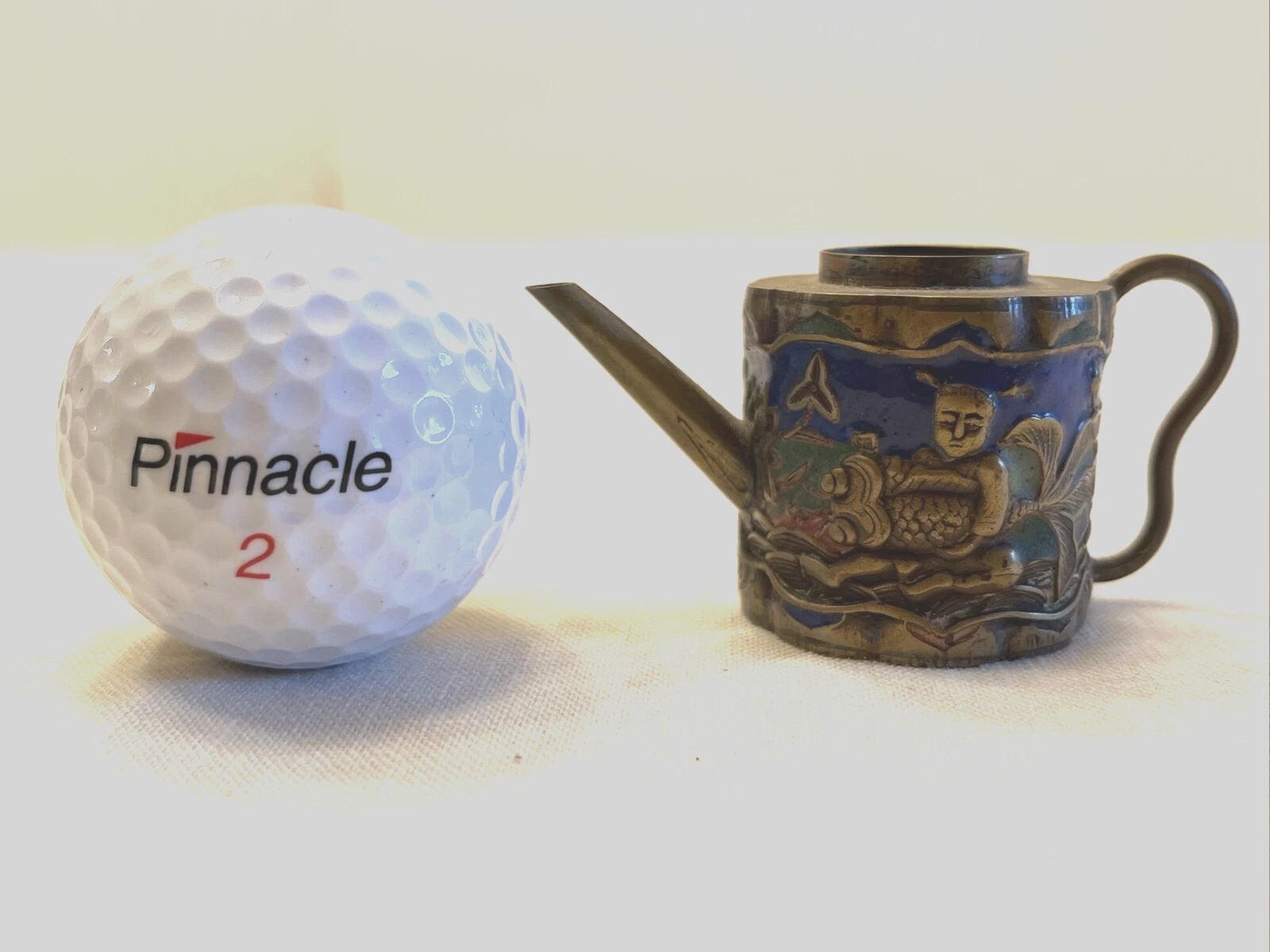 Old Vintage China Miniature TEAPOT Brass Repousse Enamel Multi Color 1.5" Tall | eBay