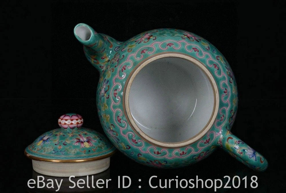 6.8" Qing Yongzheng Marked Enamel Colour Porcelain Flower Wine Tea Pot Flagon | eBay