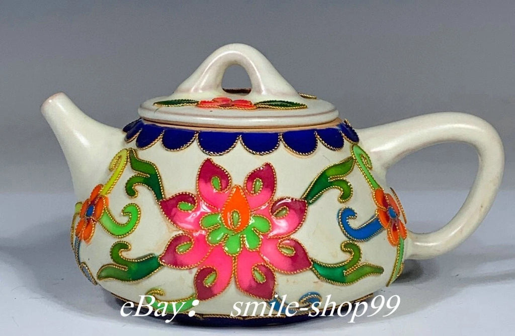 5.1"Song Dynasty Ru Kiln Enamel Colour Porcelain Gilt Flower Wine Tea Pot Flagon | eBay