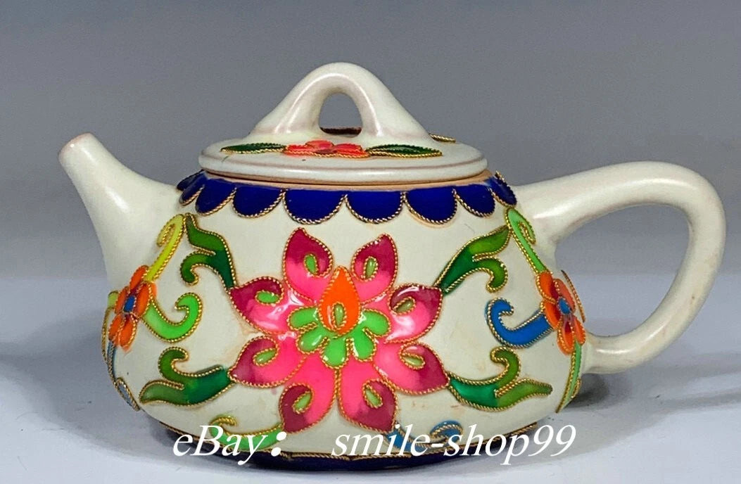 5.1"Song Dynasty Ru Kiln Enamel Colour Porcelain Gilt Flower Wine Tea Pot Flagon | eBay