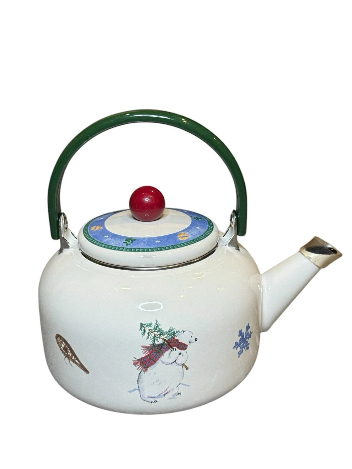 Rare Pfaltzgraff Discontinued Snow Bear Porcelain Enamel Kettle Tea Pot Vintage | eBay