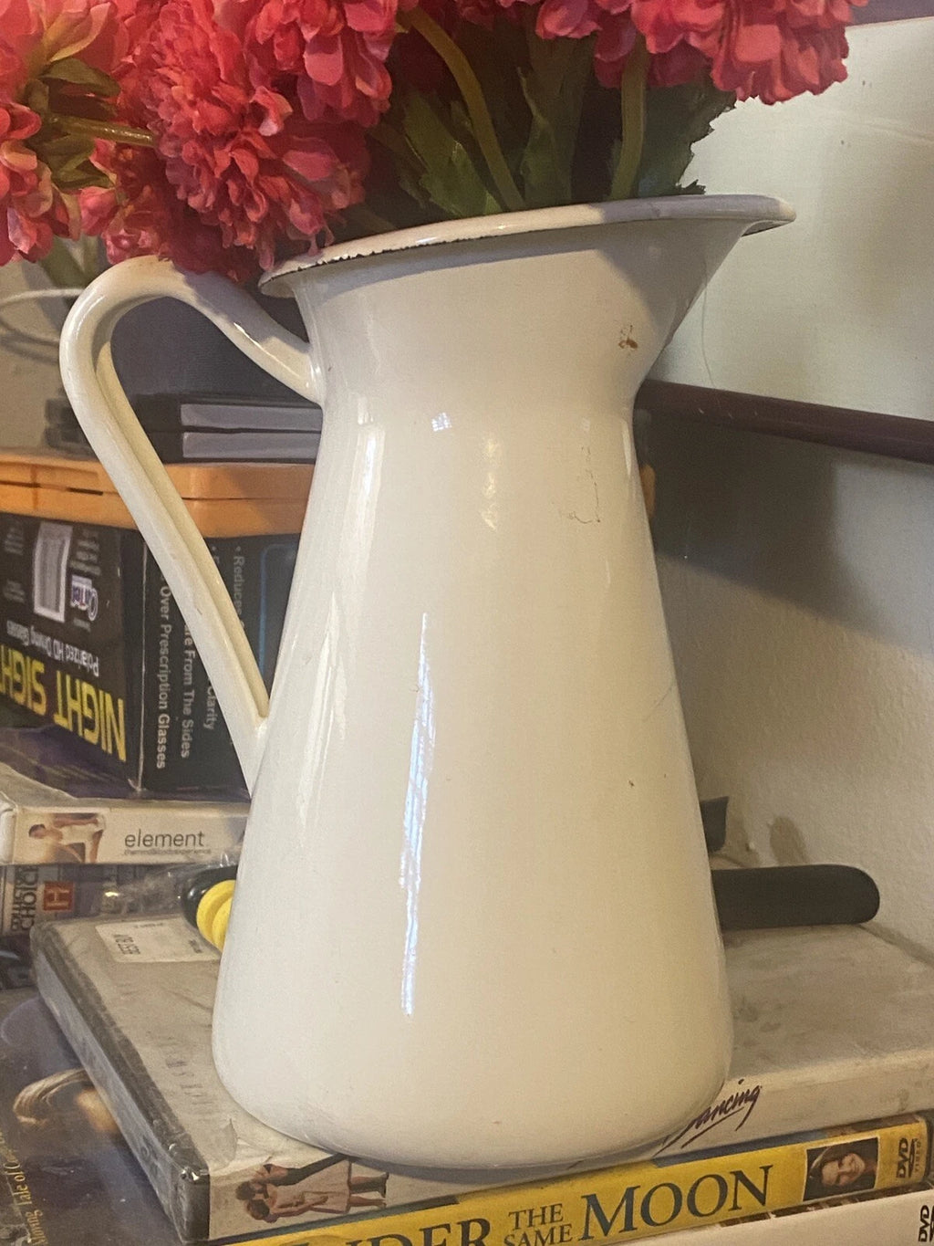 TEA/COFFEE POR WHITE PORCELAIN ENAMEL 11” | eBay