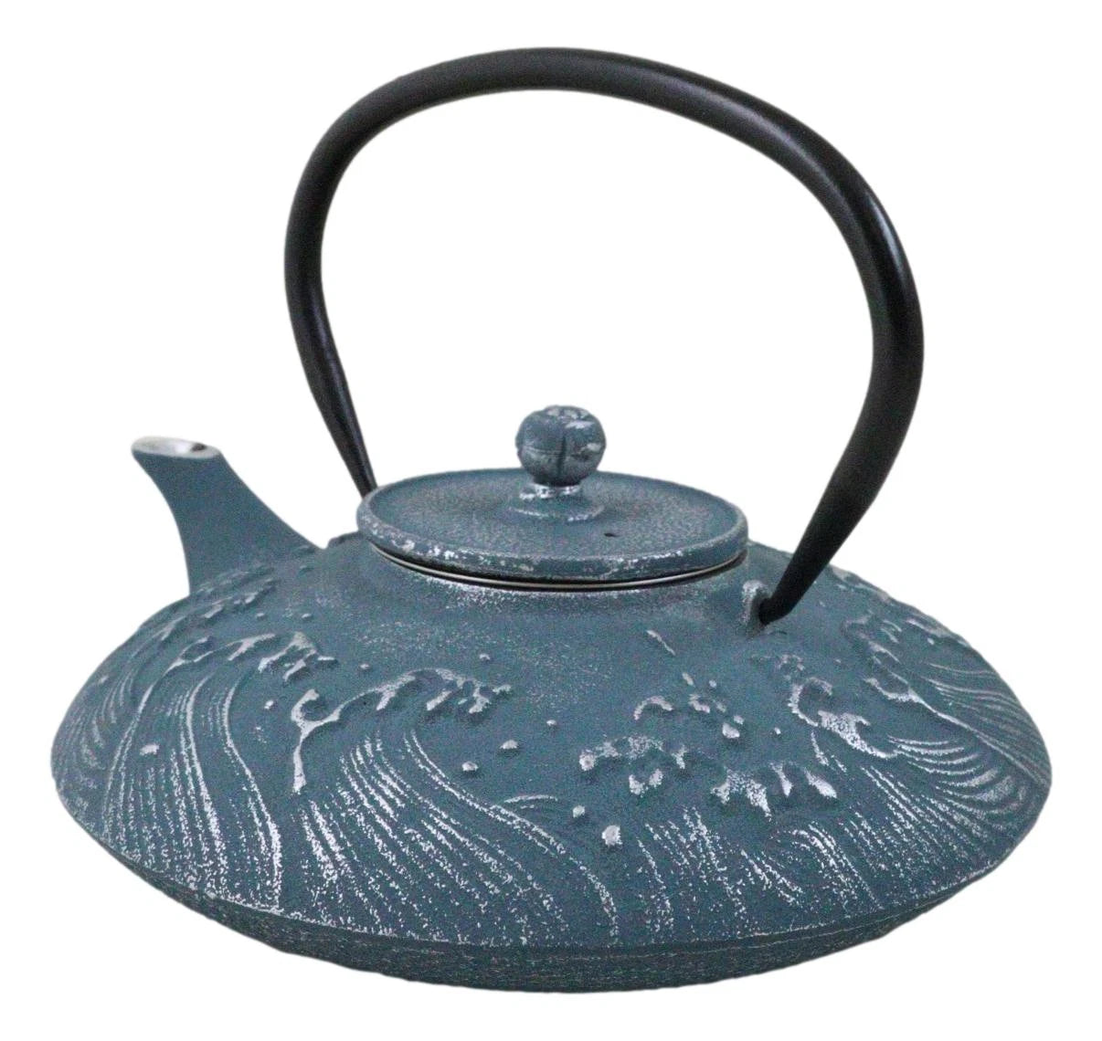 Royal Blue Ocean Sea Waves Cast Iron Tetsubin Teapot With Enamel Liner | eBay