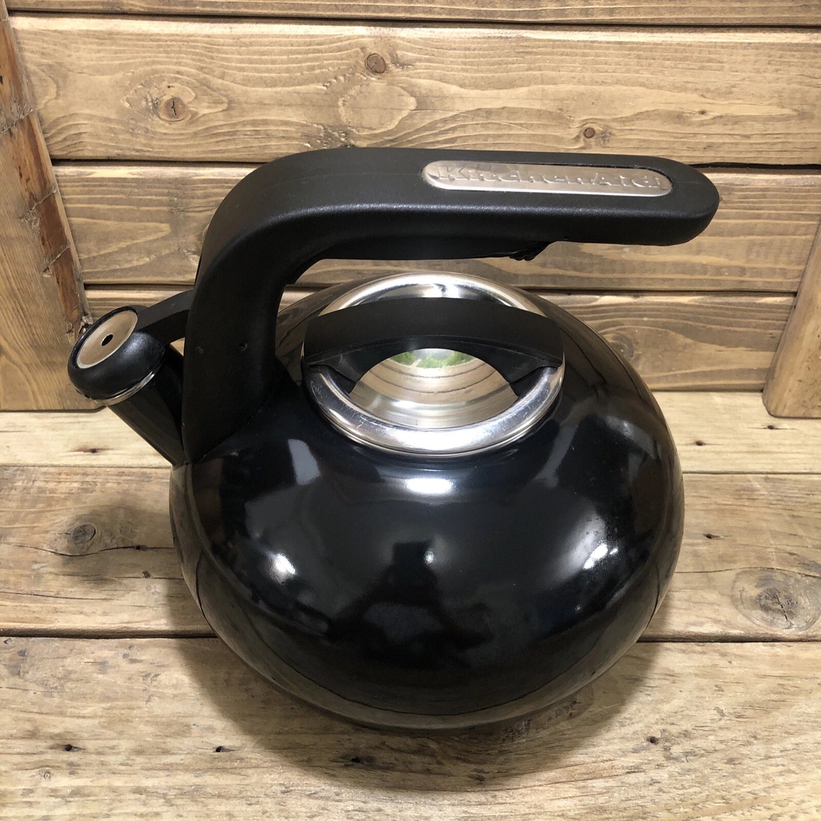 KitchenAid 2 Quart Black Enamel Whistling Teapot Tea Kettle | eBay