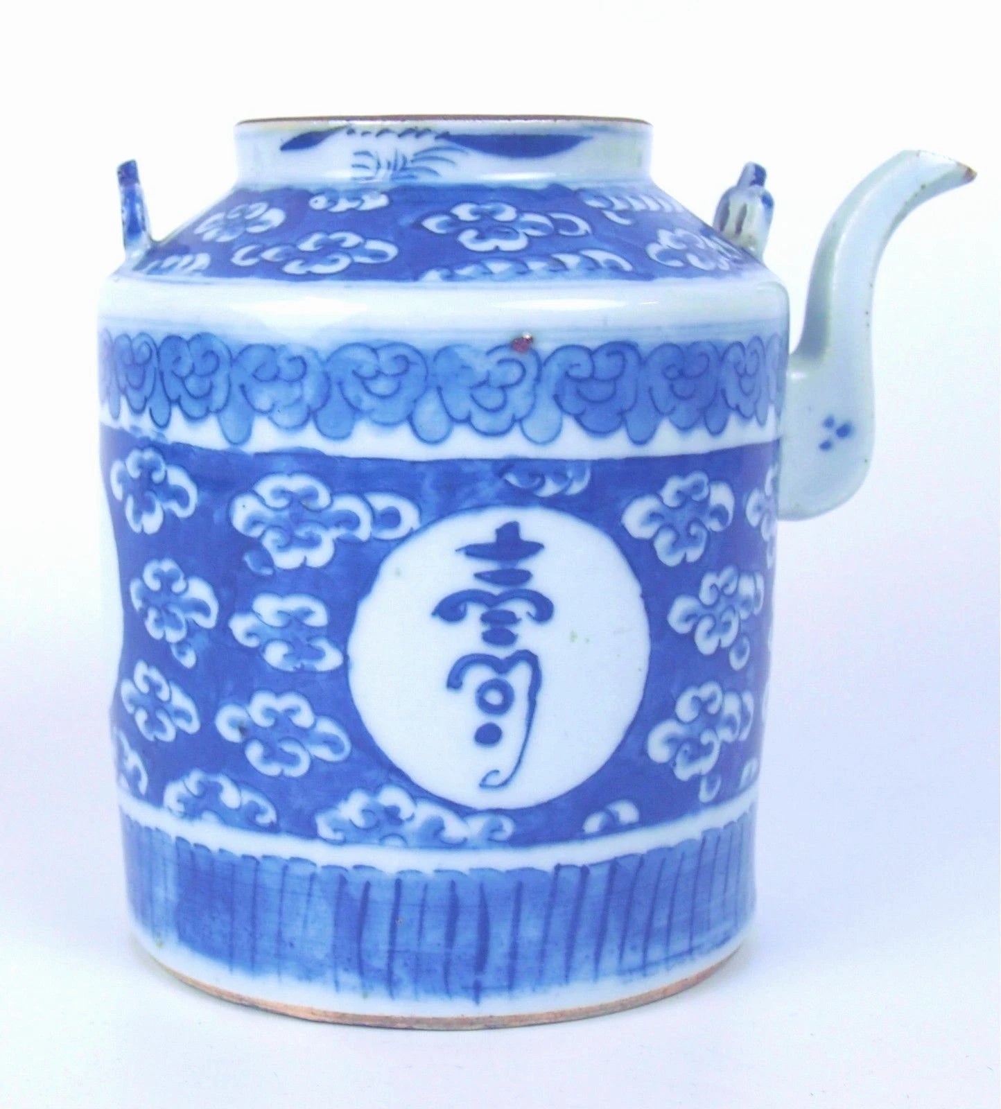 PORCELAIN TEAPOT. HAND ENAMELLED IN BLUE. CHINA. XVIII-XIX. | eBay