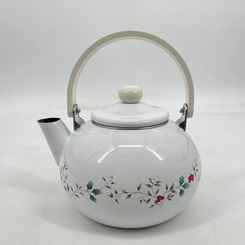 Pfaltzgraff Winterberry White 3-Quart Enamel on Steel Tea Kettle Box porcelain | eBay