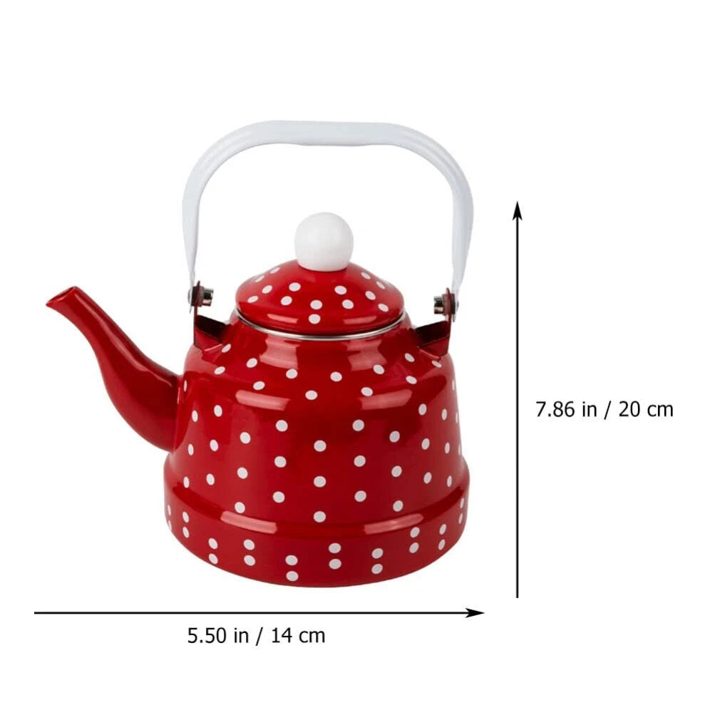 Enamel Tea Kettle Polka Dot Stove Top Teapot with Filter for Home Kitchen | eBay