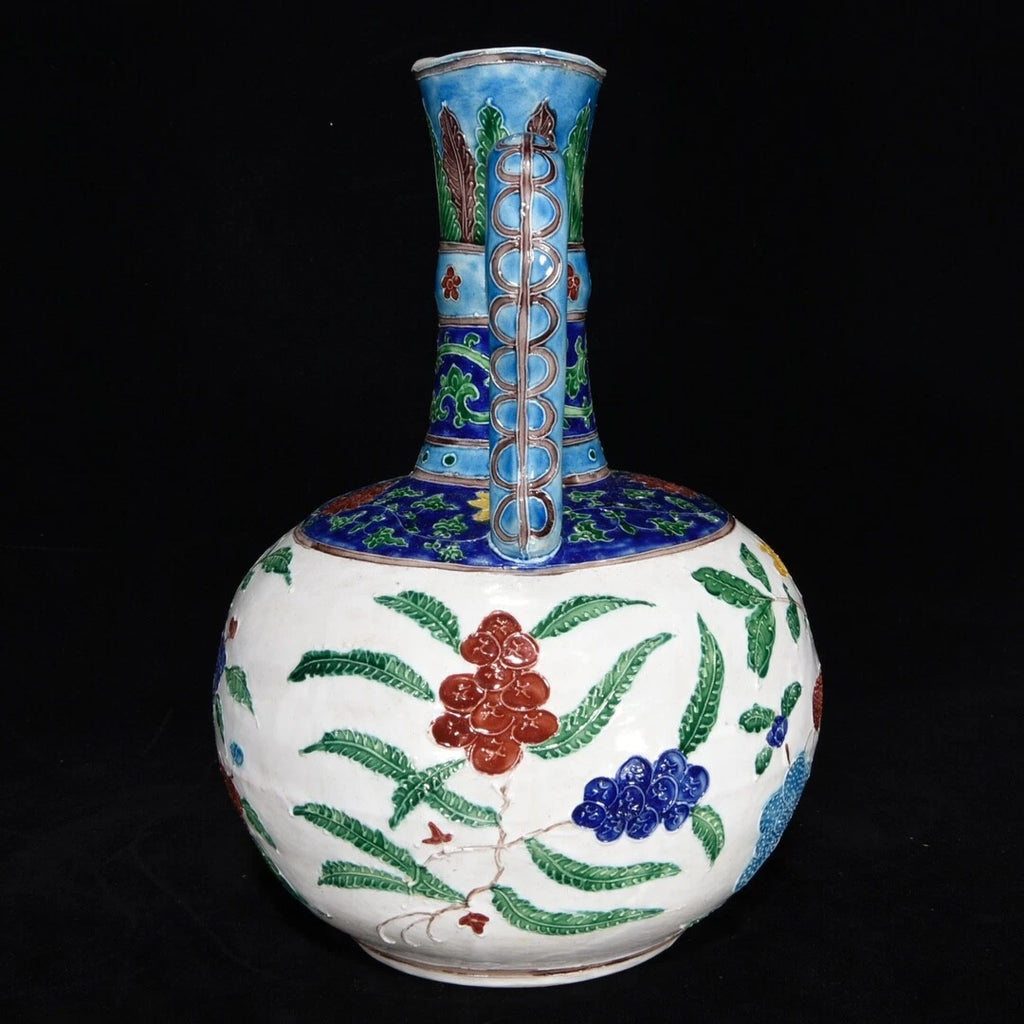 10.4" Old Porcelain ming dynasty yongle mark colour enamels peach flower Teapot | eBay