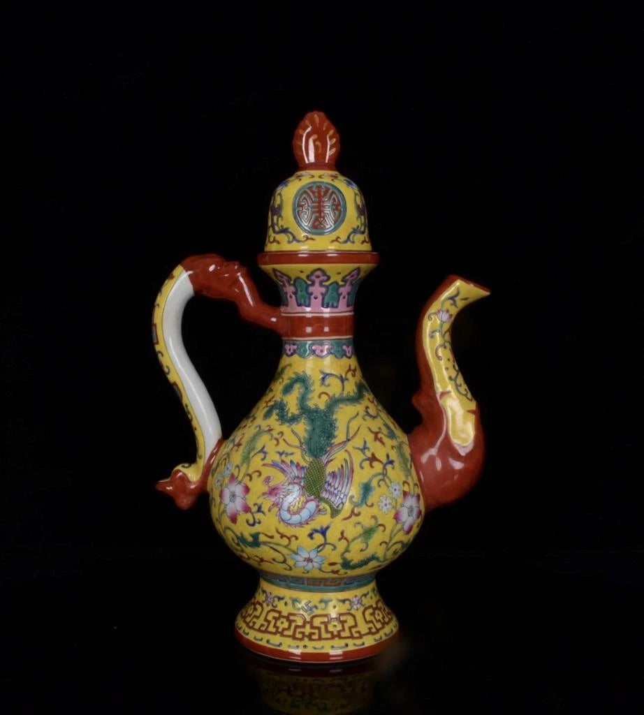 OLD CHINESE COLOUR ENAMEL PORCELAIN TEAPOT YONGZHENG MARKED ST1037 | eBay