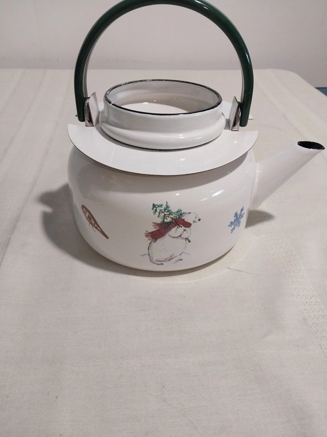 Pfaltzgraff Discontinued Snow Bear Porcelain Enamel Kettle Tea Pot Vintage. New | eBay