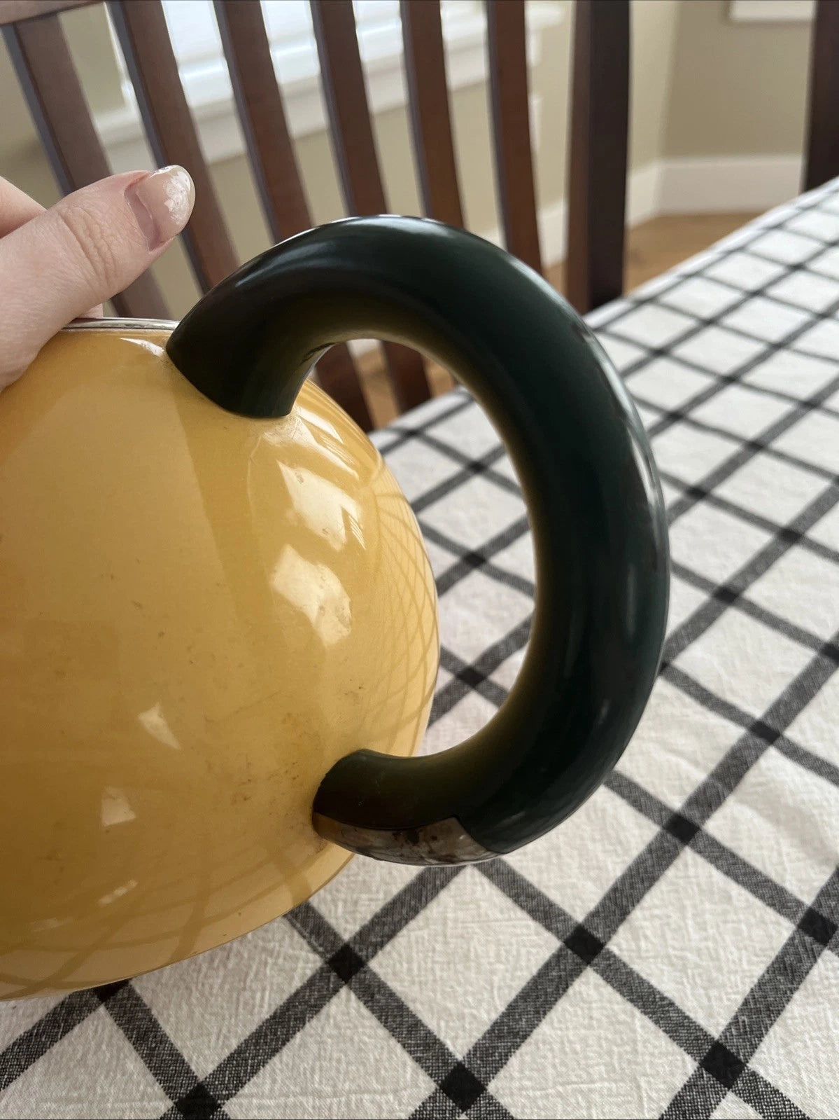 Vintage Enamel MKI Kamenstein Tea Kettle Pot Peach - Loved, Poor Condition | eBay
