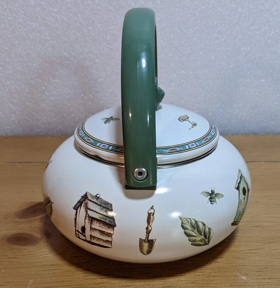 New Pfaltzgraff Naturewood Metal Porcelain Enamel Tea Pot Kettle By Reston Lloyd | eBay