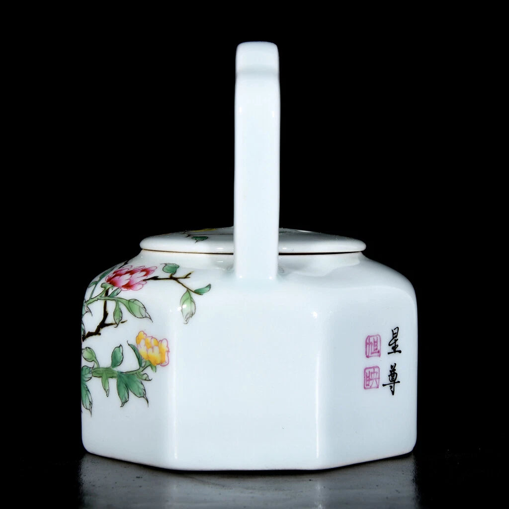 Chinese Enamel Colour Porcelain HandPainted Flowers&Plants Teapot 23473 | eBay