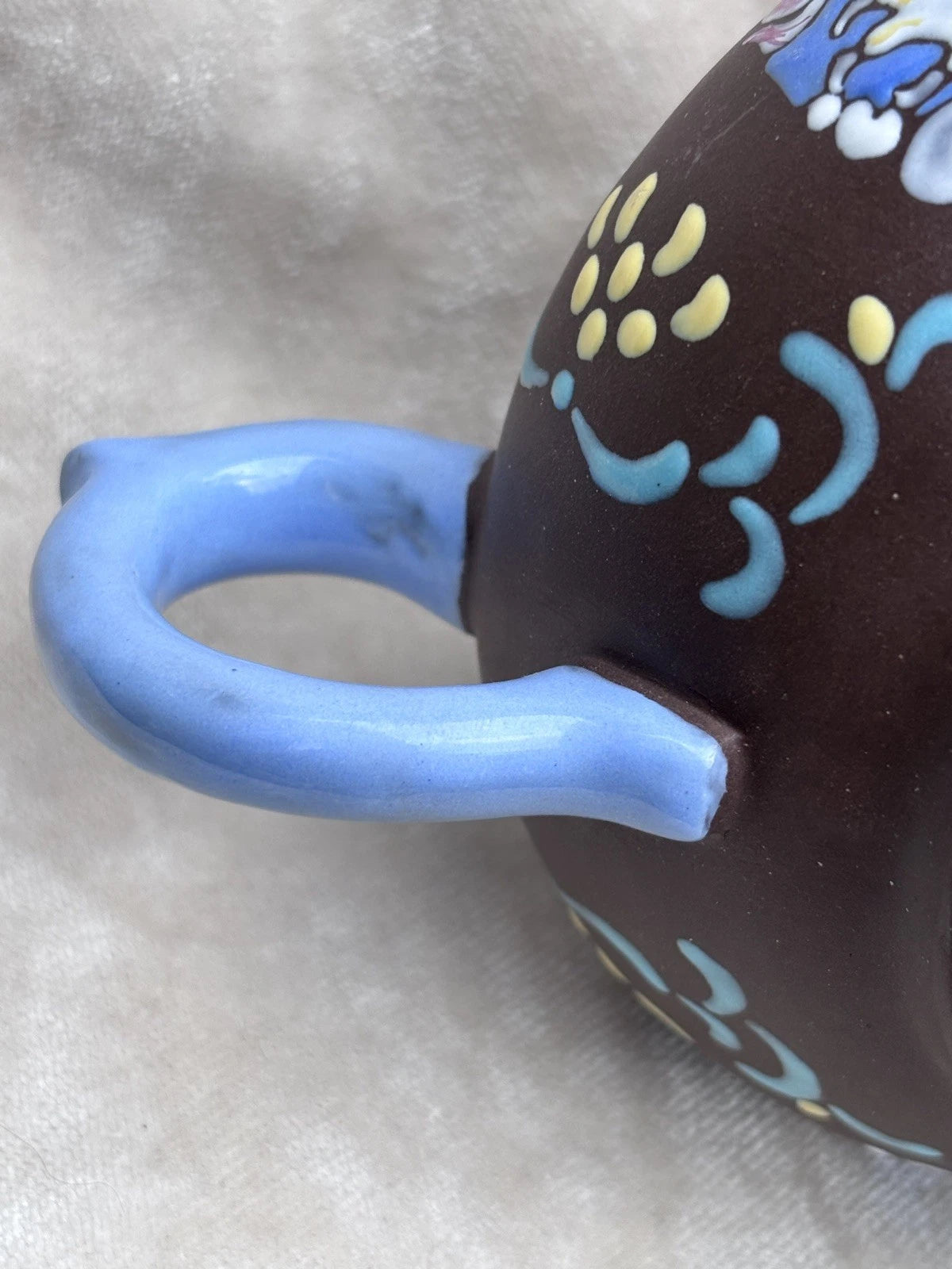 Old Chinese 19th C Enamelled Dragon Yixing Teapot with Seal Mark | eBay