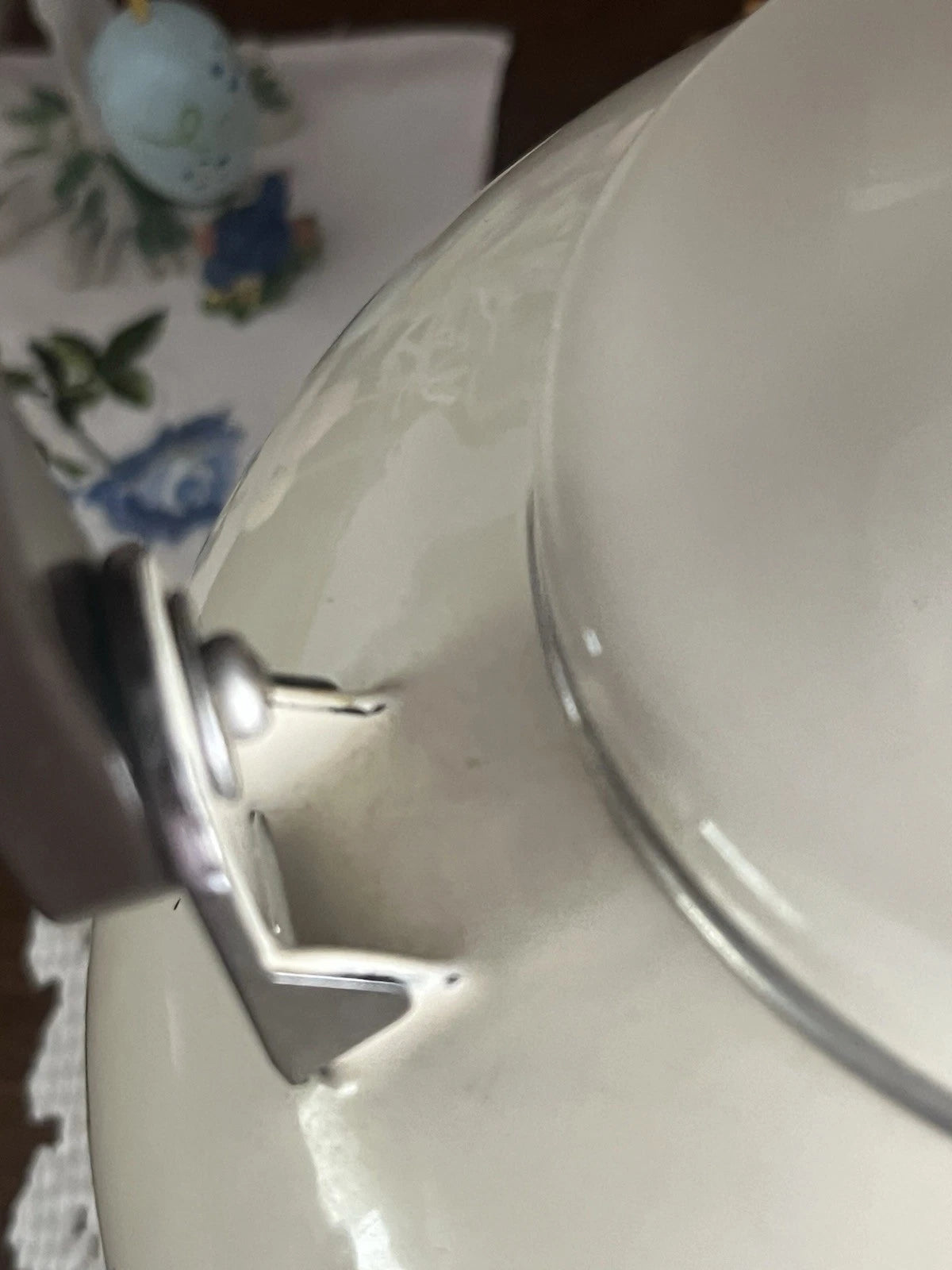 Vintage Cottage Rose Metal Enamel Tea Pot/ Kettle Floral Shabby “Pfaltzgraff” | eBay