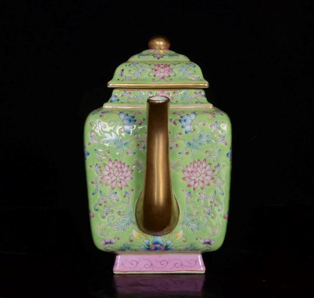 OLD CHINESE COLOUR ENAMEL PORCELAIN TEAPOT YONGZHENG MARKED ST52 | eBay