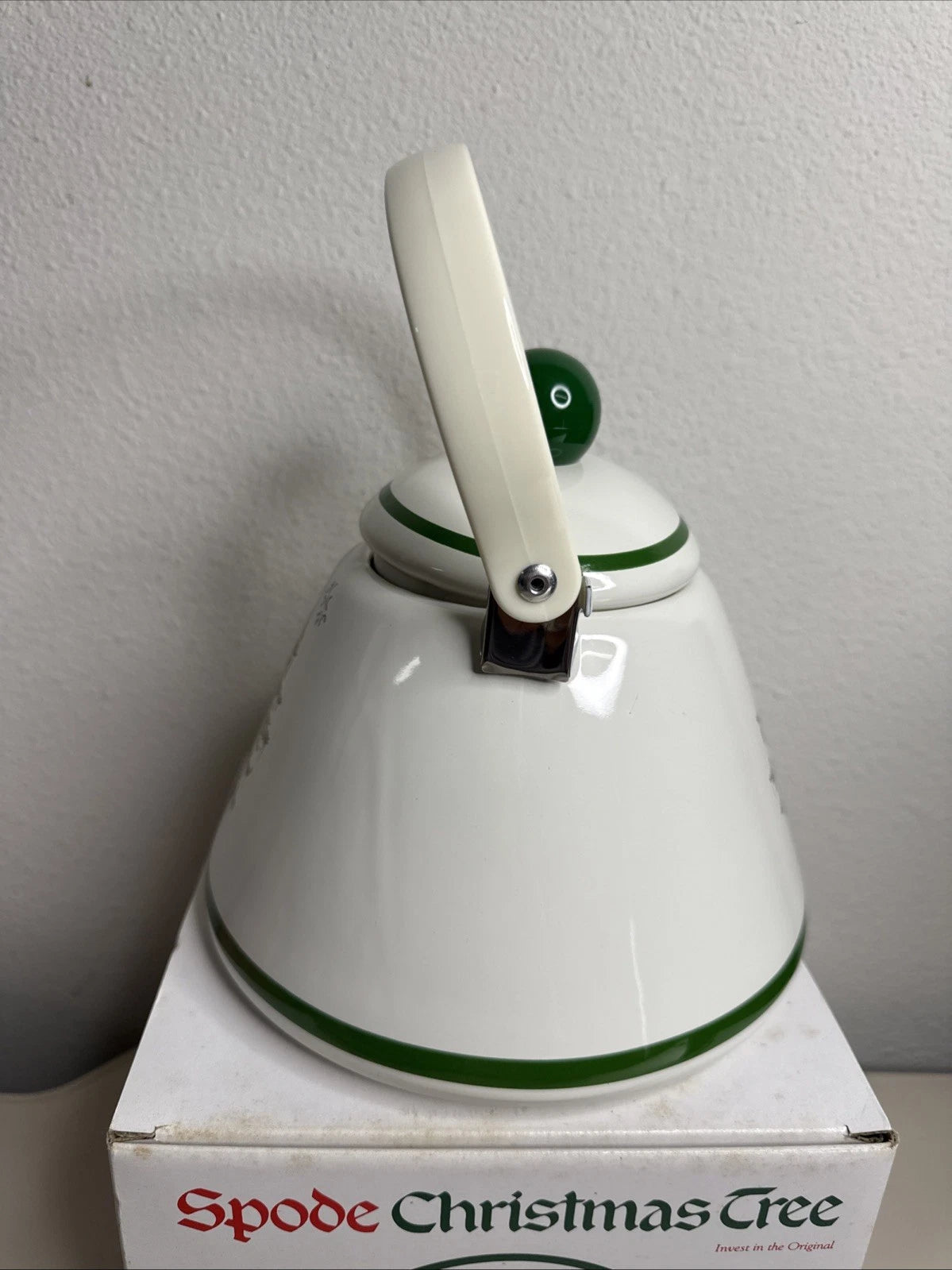 Spode Vintage Christmas Tree Metal Enamel Tea Pot | eBay