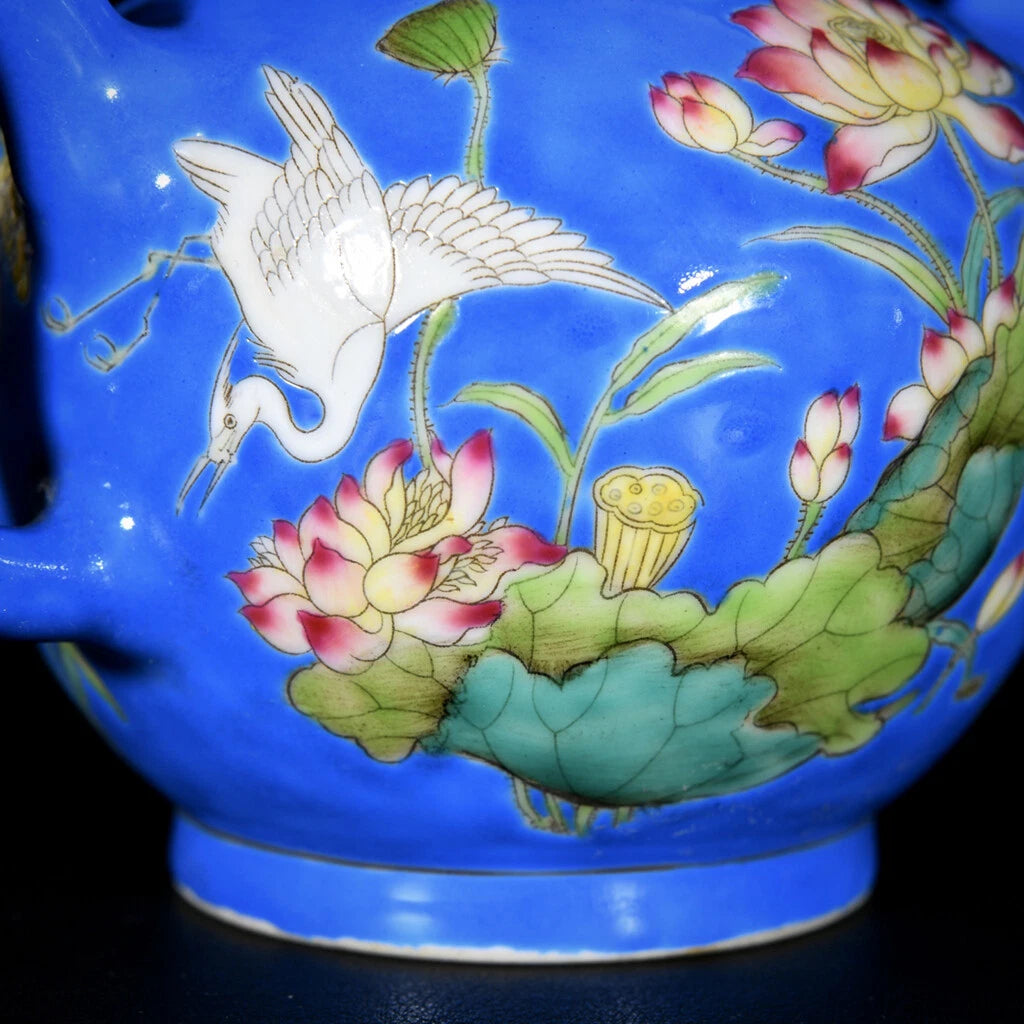 Chinese Enamel Colour Porcelain HandPainted Exquisite Flowers&Birds Teapot 25696 | eBay