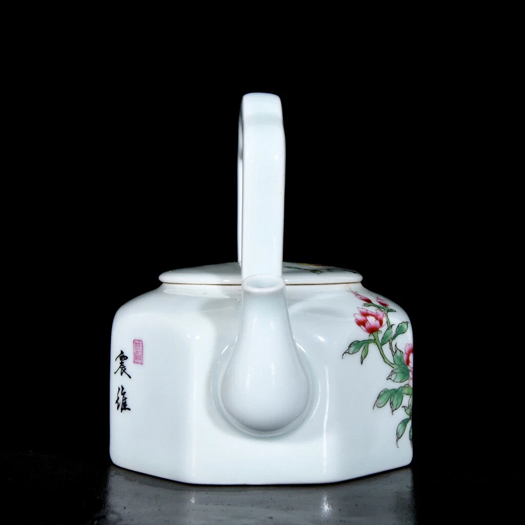 Chinese Enamel Colour Porcelain HandPainted Flowers&Plants Teapot 23473 | eBay