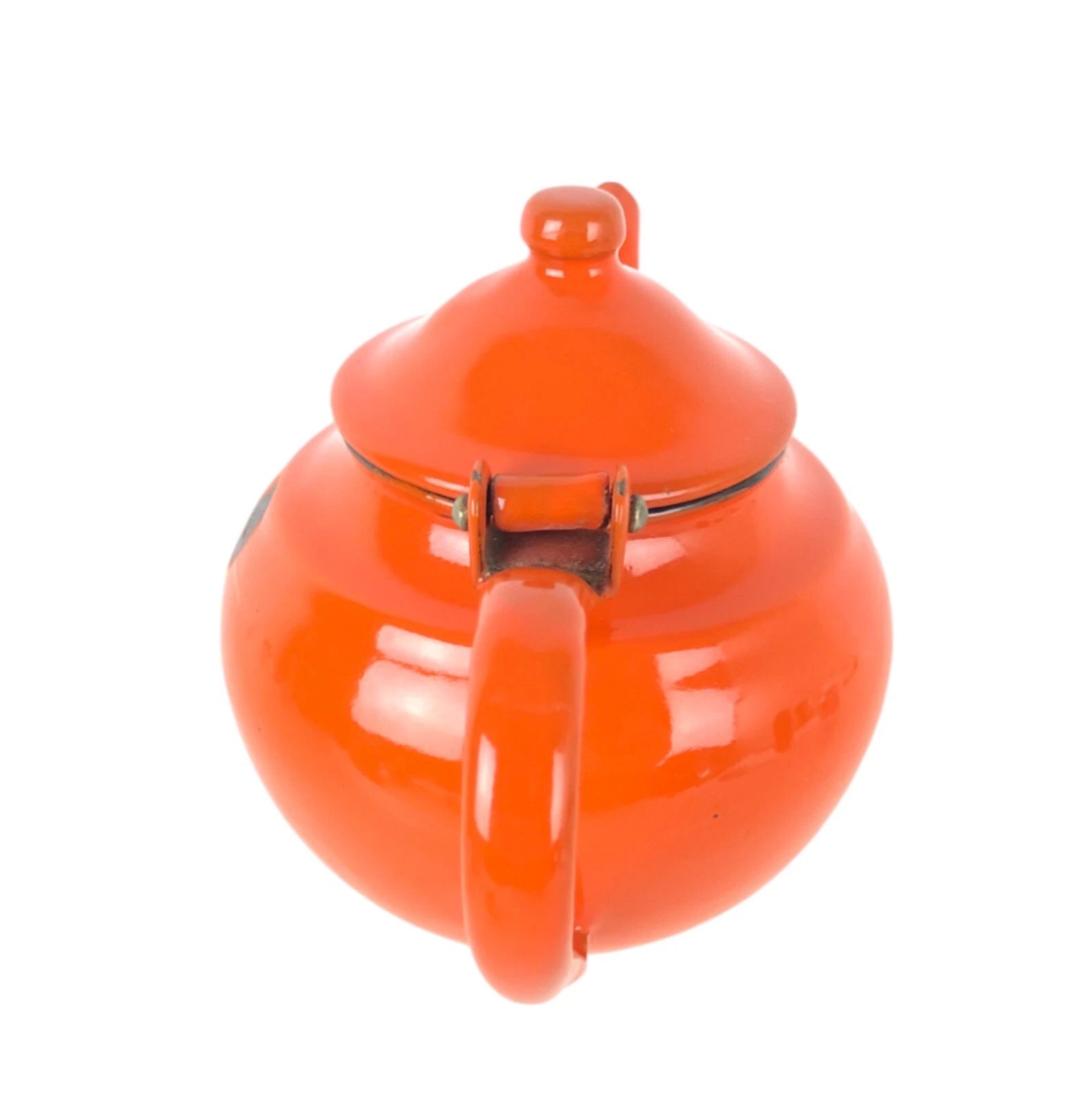 Small Vintage Orange Enamelware Teapot Made in Yugoslavia | eBay