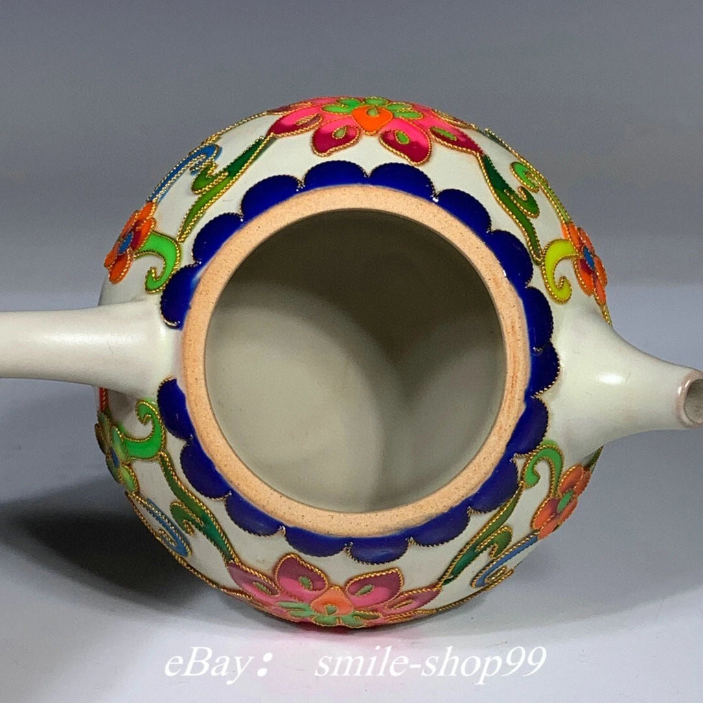 5.1"Song Dynasty Ru Kiln Enamel Colour Porcelain Gilt Flower Wine Tea Pot Flagon | eBay
