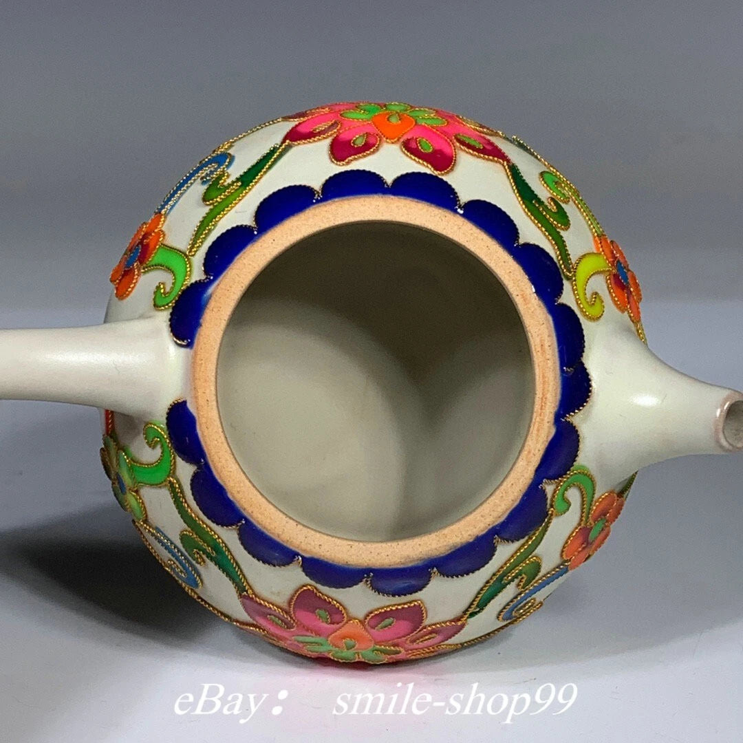 5.1"Song Dynasty Ru Kiln Enamel Colour Porcelain Gilt Flower Wine Tea Pot Flagon | eBay