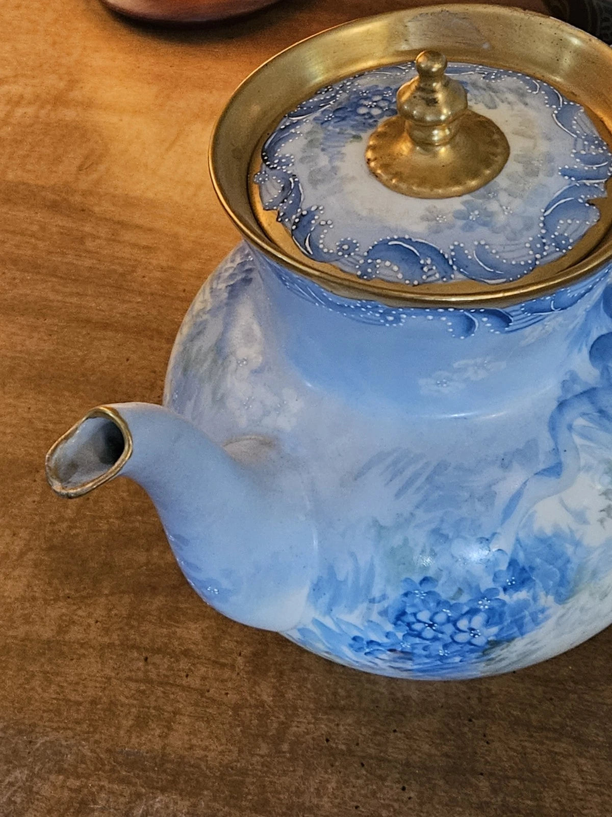 Antique Théodore Haviland Limoges Teapot – Hand-Painted Blue Hydrangeas | eBay