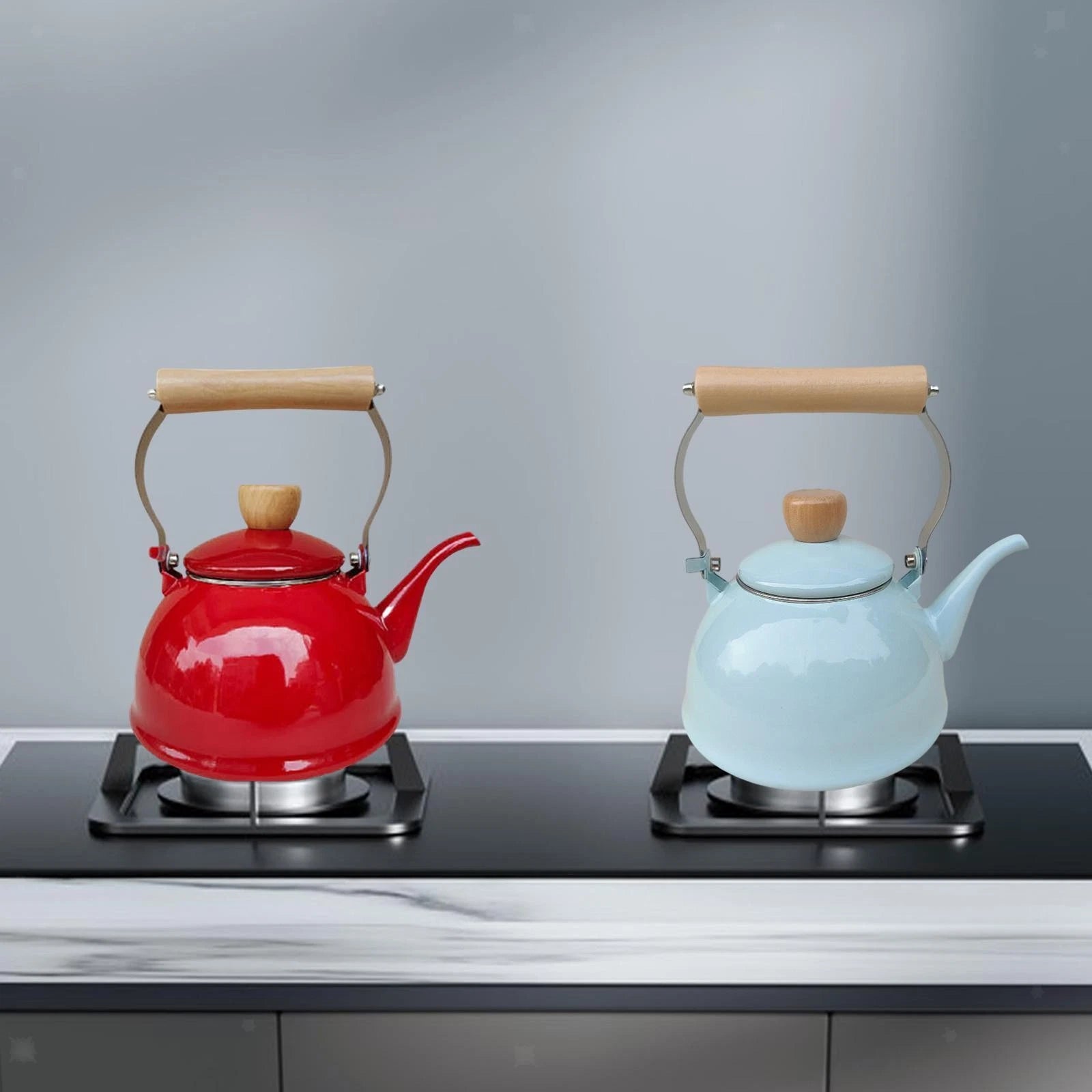Enamel Teapot Water Kettle 1.4L Water Milk Warmer Sturdy Coffee Pot Porcelain | eBay