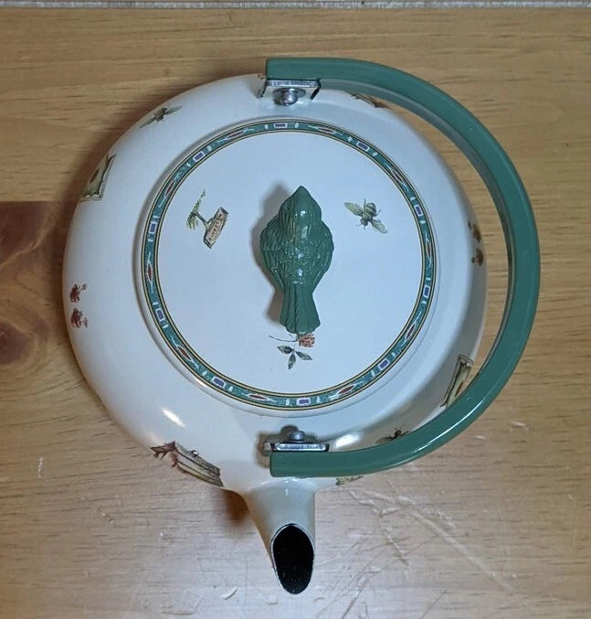 New Pfaltzgraff Naturewood Metal Porcelain Enamel Tea Pot Kettle By Reston Lloyd | eBay