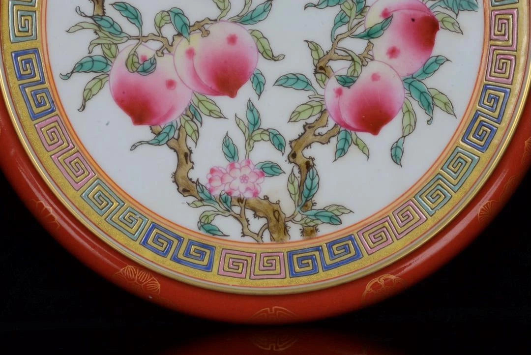 OLD CHINESE COLOUR ENAMEL PORCELAIN TEAPOT PLATE YONGZHENG MARKED ST316 | eBay
