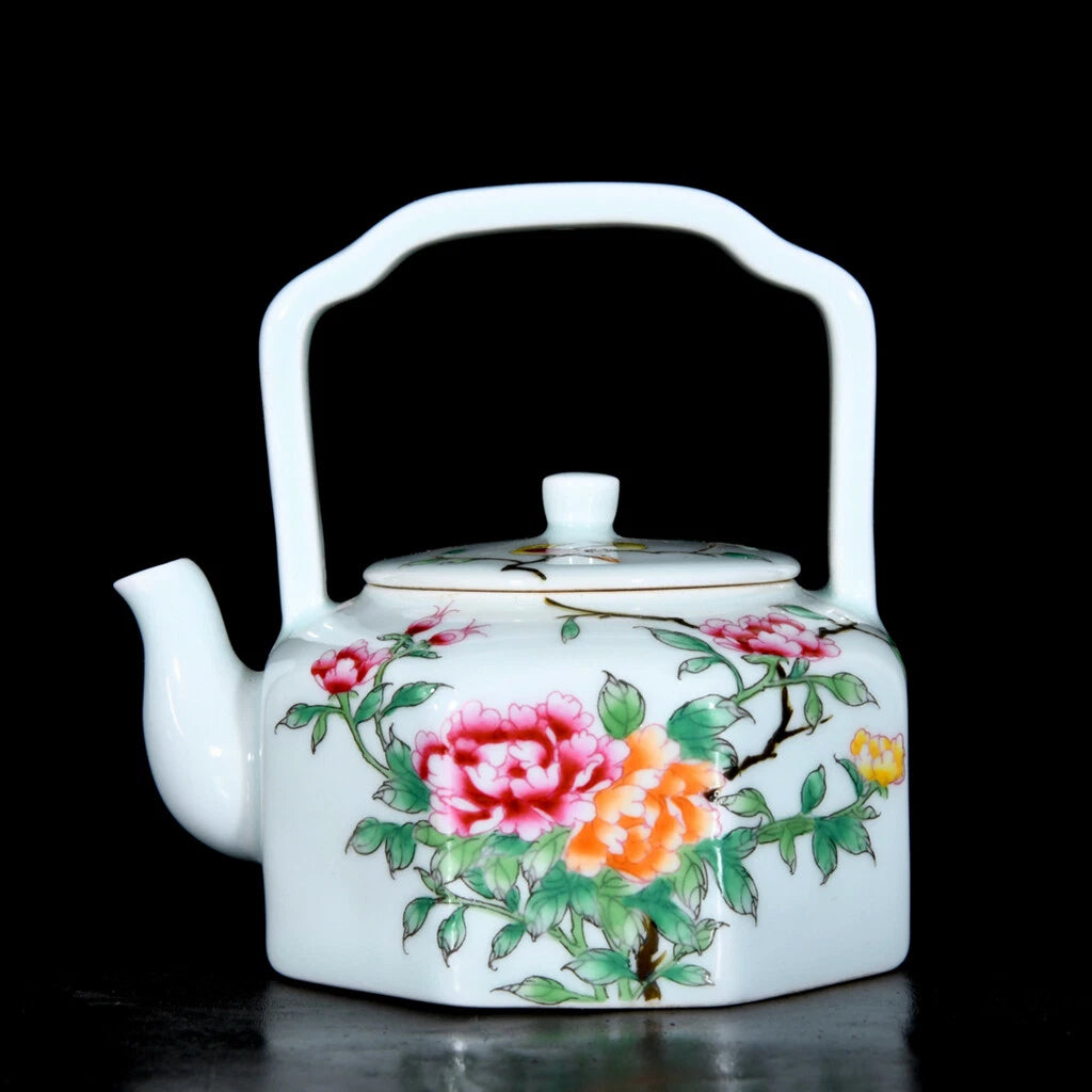 Chinese Enamel Colour Porcelain HandPainted Flowers&Plants Teapot 23473 | eBay