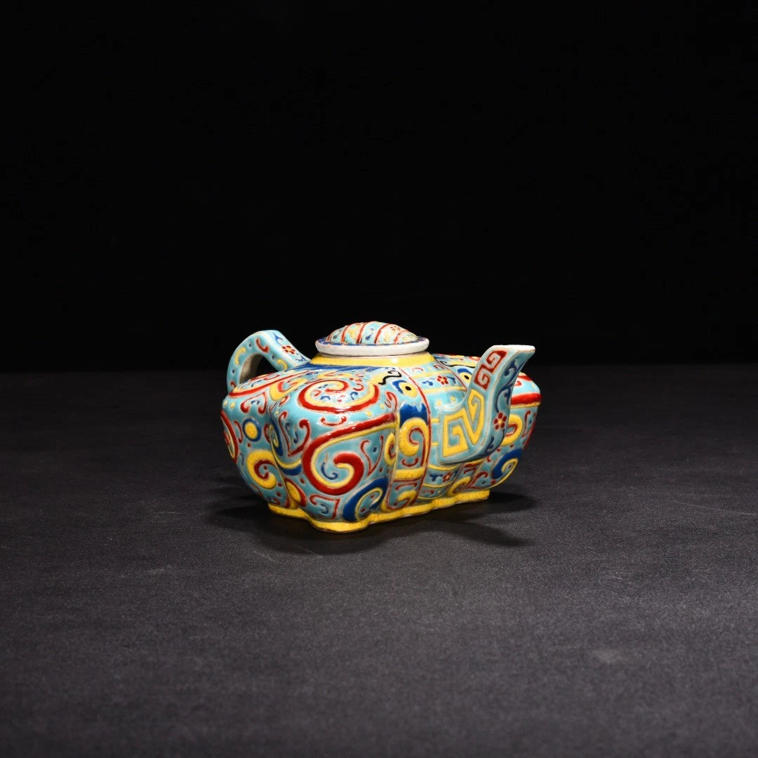 5.7" Old Heritage Qing Qianlong Mark Porcelain Colour Enamels Butterfly Teapot | eBay