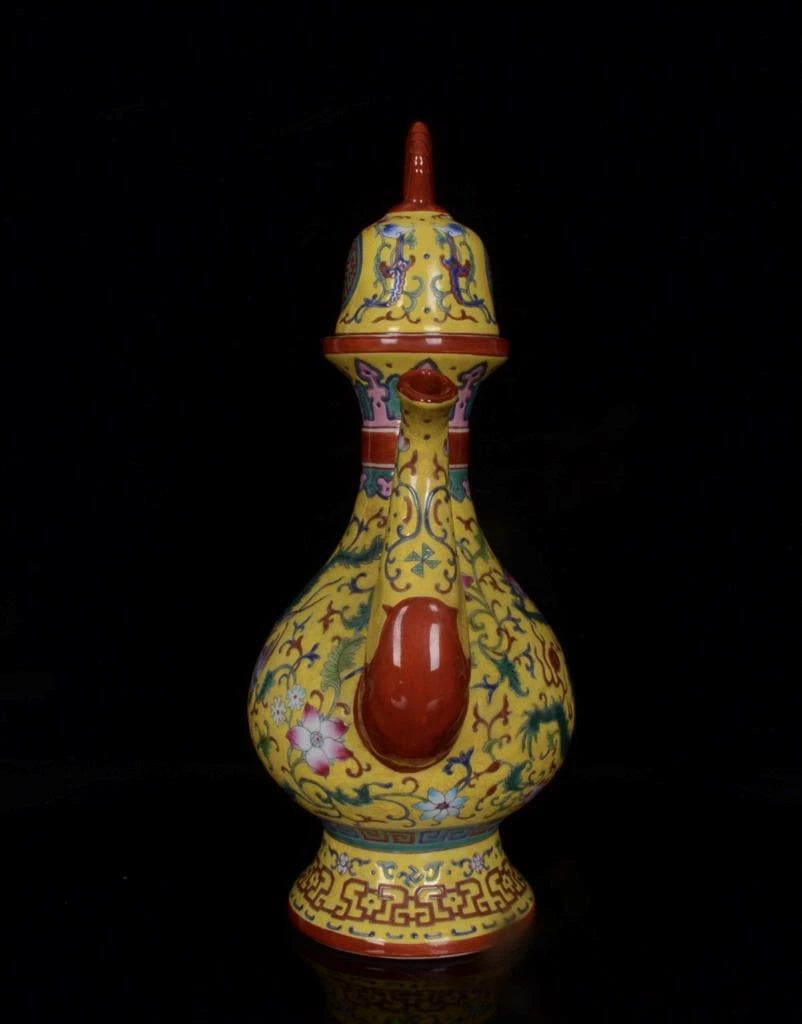 OLD CHINESE COLOUR ENAMEL PORCELAIN TEAPOT YONGZHENG MARKED ST1037 | eBay