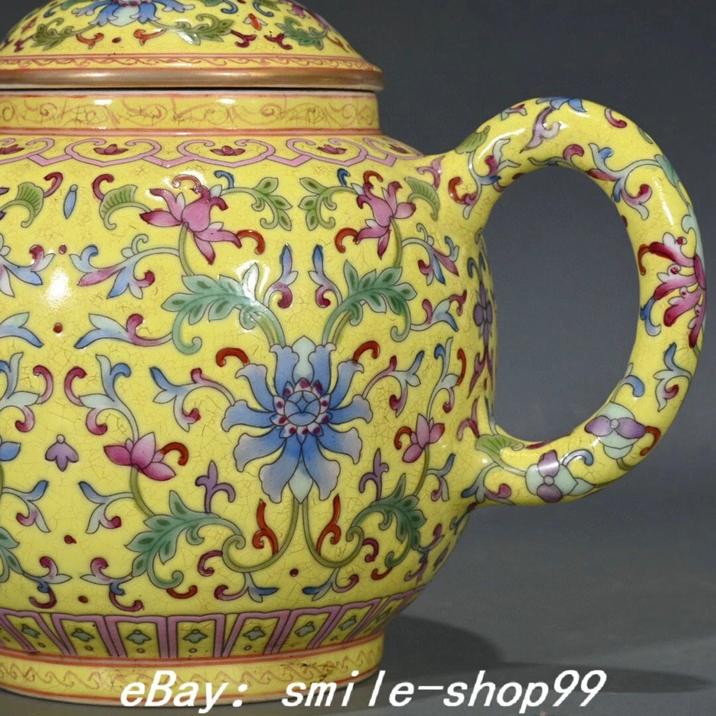 6.6'' Old Yongzheng Enamel Colour Porcelain Gilt Flower Pattern Teapot Teakettle | eBay