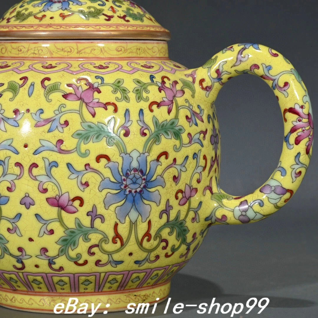 6.6'' Old Yongzheng Enamel Colour Porcelain Gilt Flower Pattern Teapot Teakettle | eBay
