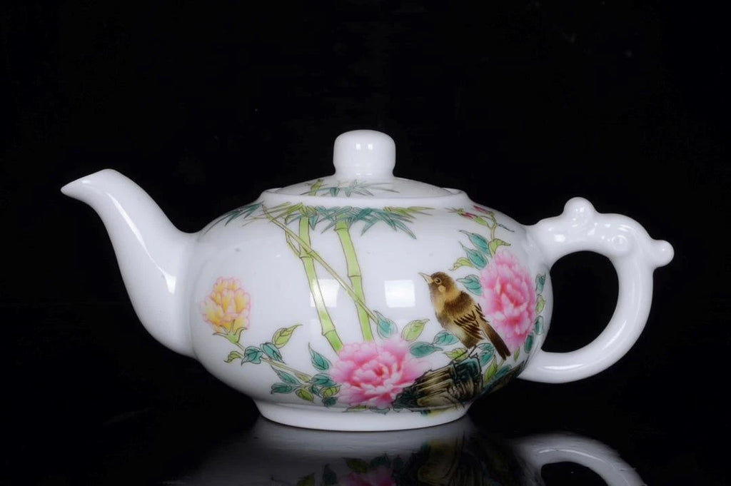 OLD CHINESE COLOUR ENAMEL PORCELAIN TEAPOT YONGZHENG MARKED ST652 | eBay
