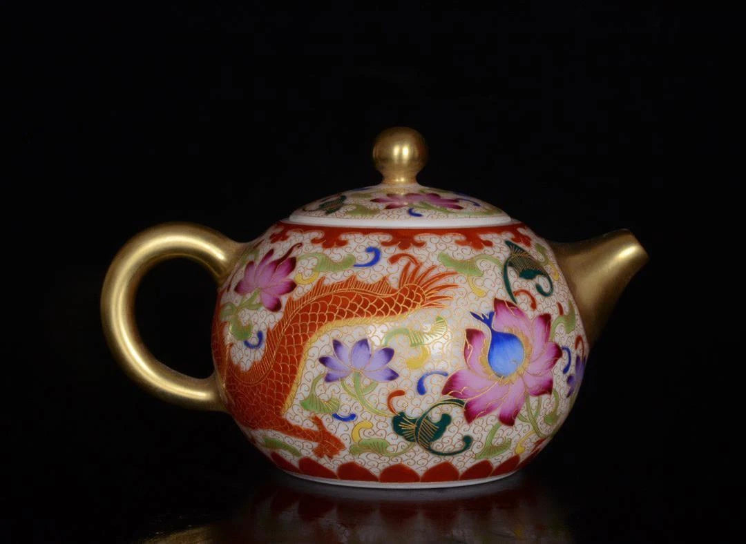 OLD CHINESE COLOUR ENAMEL PORCELAIN TEAPOT YONGZHENG MARKED ST1025 | eBay