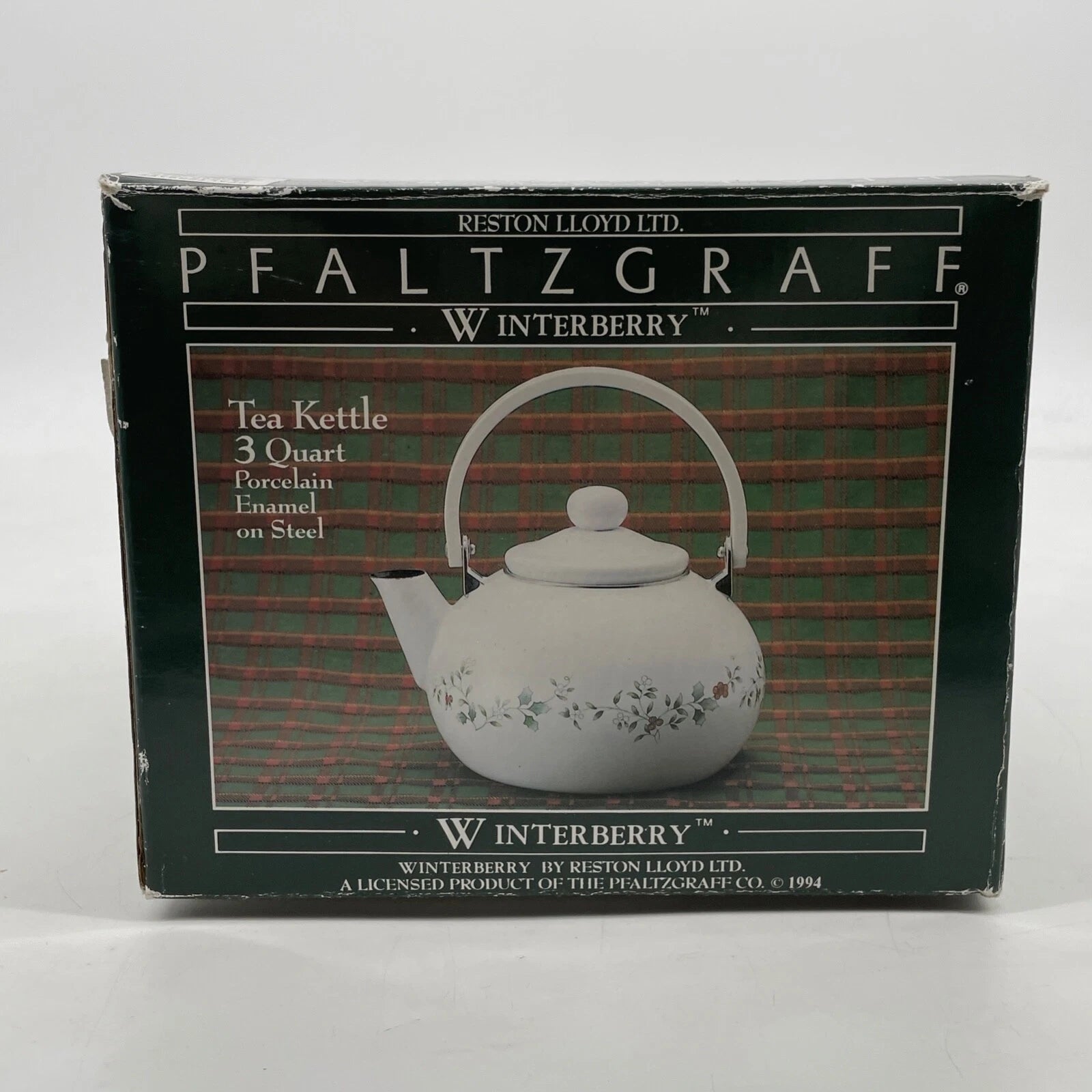 Pfaltzgraff Winterberry White 3-Quart Enamel on Steel Tea Kettle Box porcelain | eBay