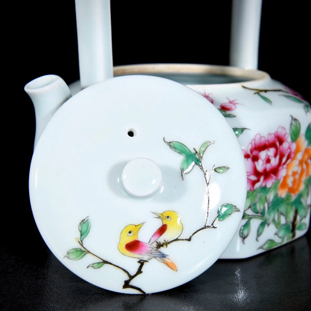 Chinese Enamel Colour Porcelain HandPainted Flowers&Plants Teapot 23473 | eBay